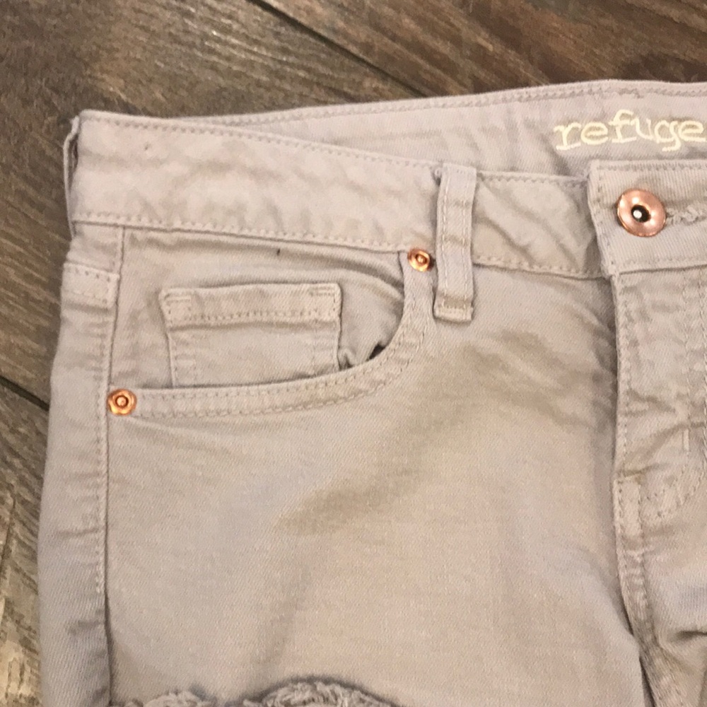 Gray Denim Jean Shorts - Picture 3 of 4